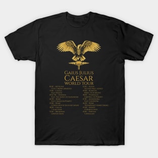 Gaius Julius Caesar World Tour - Ancient Roman History - Legionary Eagle T-Shirt